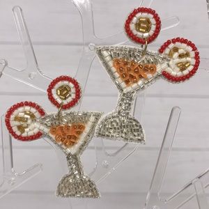 Martini Glass Statement Earrings